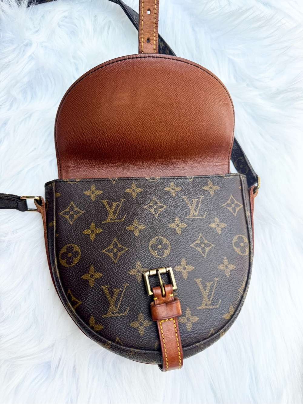 Louis Vuitton LV Shoulder Crossbody VTG Bag Chantilly PM Brown Monogram - Picture 15 of 17